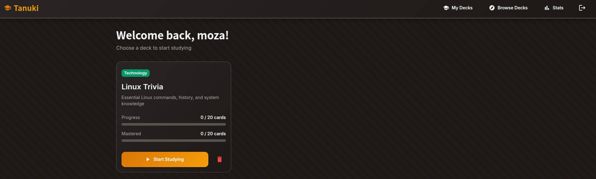 dashboard Page