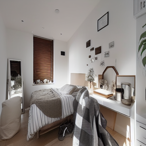 AI-generated bedroom redesign created with Stable Diffusion and ControlNet